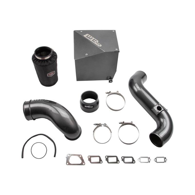 Wehrli Custom Fabrication WCF100304-GB 4in Intake Kit Stage 2 Gloss Black for 2011-2016 Chevrolet Silverado / GMC Sierra 2500 HD / 3500 HD 6.6L LML Duramax