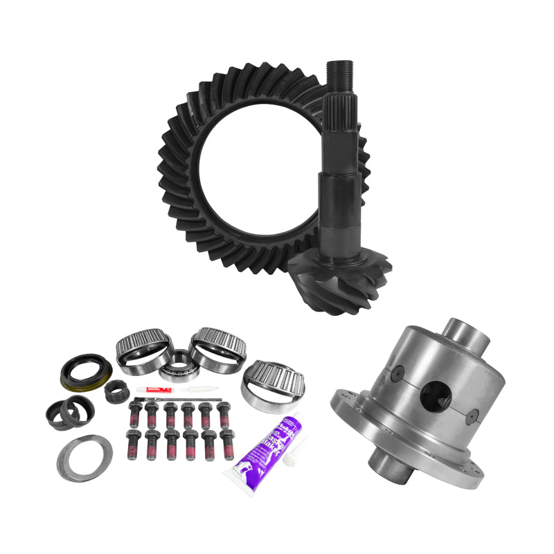 Yukon Gear & Axle YGK2117 11.5in AAM 4.56 Rear Ring & Pinion Install Kit Positraction 4.375in OD Pinion Bearing