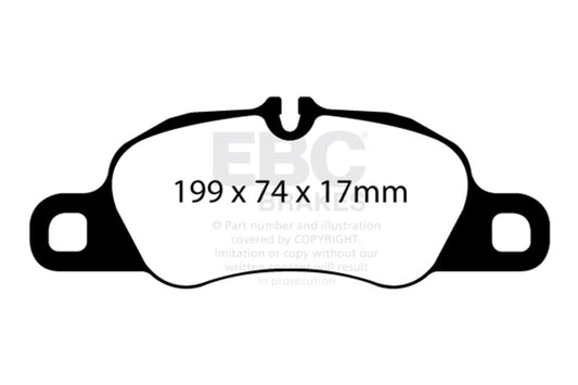 EBC 09-12 Porsche 911 (997) (Cast Iron Rotor only) 3.6 Carrera 2 Redstuff Front Brake Pads DP32057C