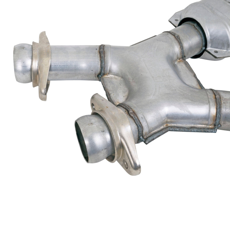 BBK Performance 1672 Short Mid X-Pipe with Catalytic Converters (2-1/2 in) for 1994-1995 Ford Mustang GT / Cobra (5.0L) with BBK Long Tube Headers