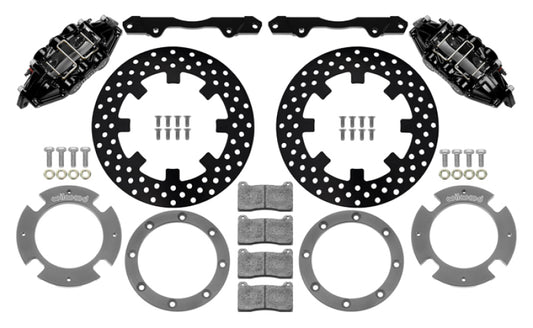 Wilwood 17-21 Can-Am X3RS Black 6-Piston Rear Kit 11.25in - Drilled Rotors - #140-16629-D
