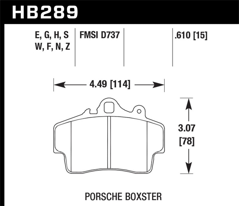 Hawk Performance HB289Z.610 Performance Ceramic Street Brake Pads