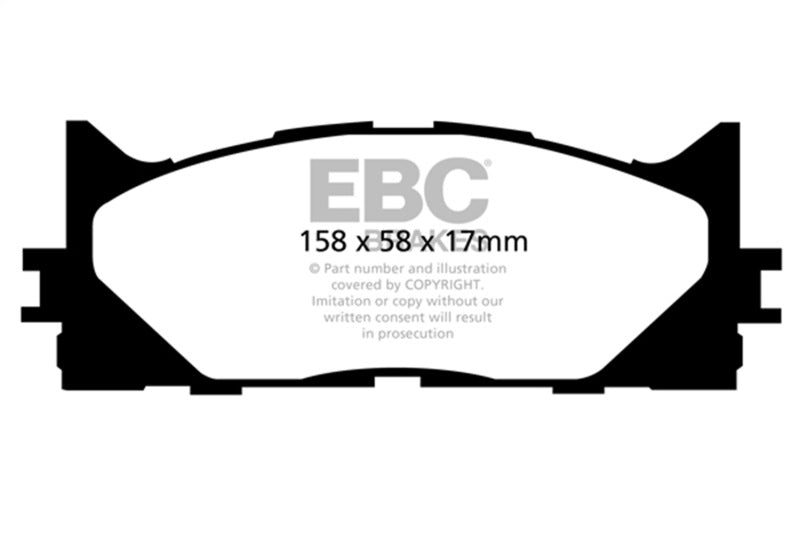 EBC 13+ Lexus ES300h 2.5 Hybrid Ultimax2 Front Brake Pads UD1222