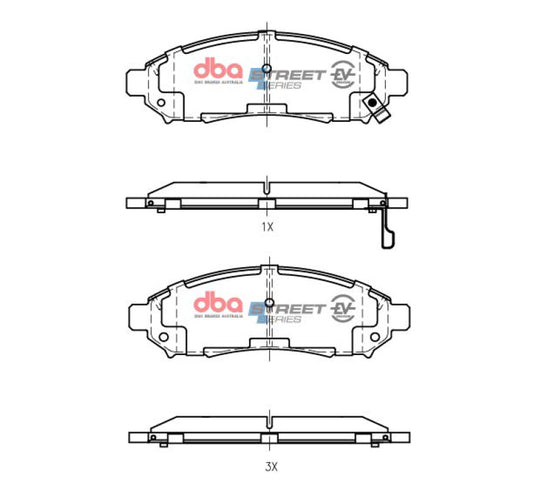 DBA 05-26 Nissan Frontier Front SSEV Street Series Brake Pads