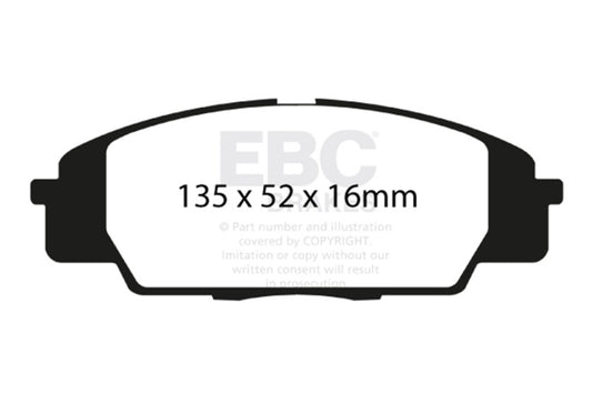 EBC 07-11 Acura CSX (Canada) 2.0 Type S Greenstuff Front Brake Pads DP21254
