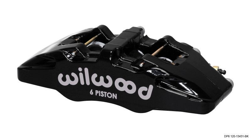 Wilwood Caliper-Forged Dynapro 6 5.25in Mount-L/H 1.62/1.38in/1.38in Pistons .38in Disc - #120-13431-BK