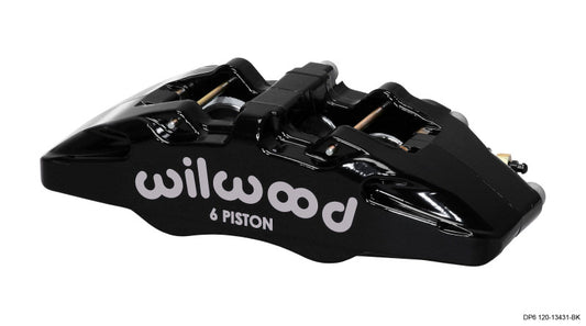 Wilwood Caliper-Forged Dynapro 6 5.25in Mount-L/H 1.62/1.38in/1.38in Pistons .38in Disc - #120-13431-BK