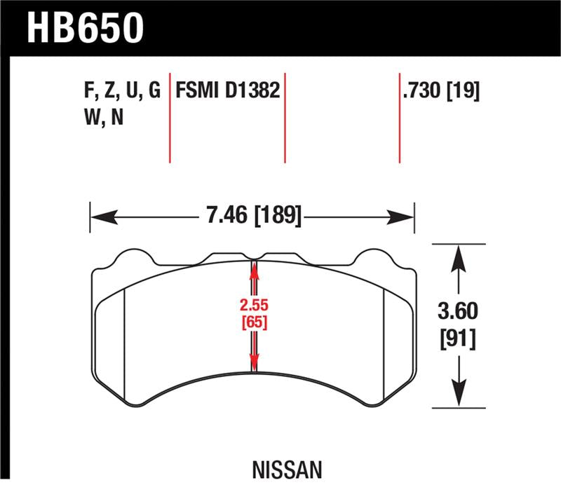 Hawk Performance HB650F.730 HPS Performance Street Brake Pads