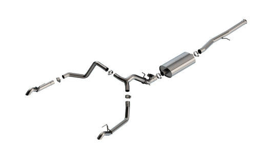 Borla 141002 2024 Chevrolet/GMC 1500 ZR2 & AT4X 6.2L V8 4WD 4DR Touring Catback Exhaust w/ Turndown Tips - #141002