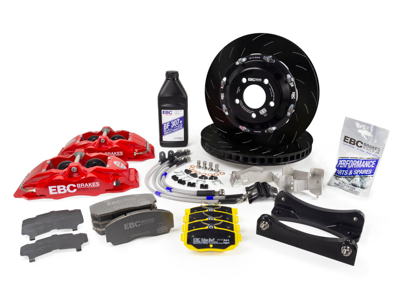 EBC Racing 12-21 Subaru BRZ/Toyota GT86 Red Apollo-4 Calipers 330mm Rotors Front Big Brake Kit BBK031RED-1