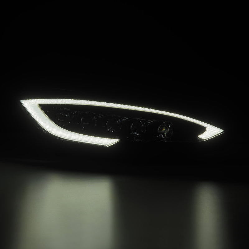 AlphaRex 880878 12-21 Tesla Model S NOVA LED Projector Headlights Alpha-Black w/Activation Light & Sequential.Signal / Switchback DRL