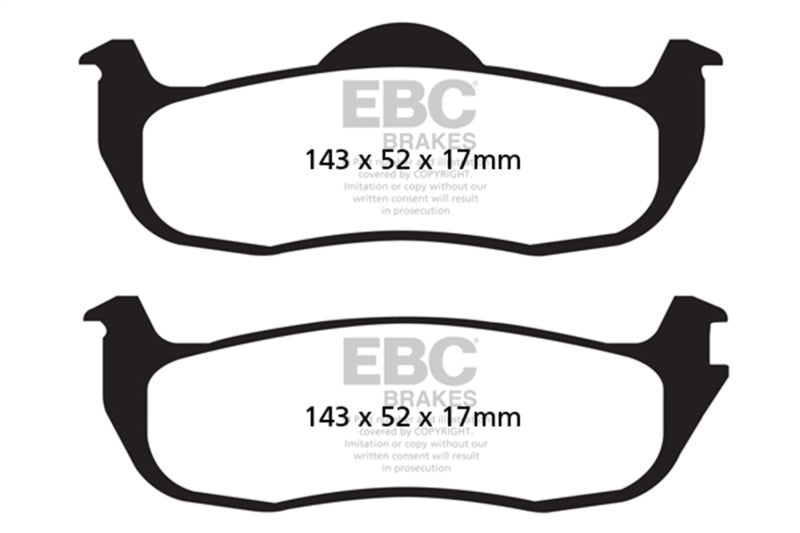 EBC 05-06 Infiniti QX56 5.6 (Bosch) Extra Duty Rear Brake Pads ED91707