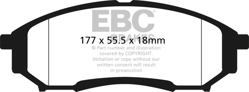 EBC 05-07 Ford F250 (inc Super Duty) 5.4 (2WD) Extra Duty Rear Brake Pads ED91778
