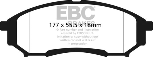 EBC 05-07 Ford F250 (inc Super Duty) 5.4 (2WD) Extra Duty Rear Brake Pads ED91778