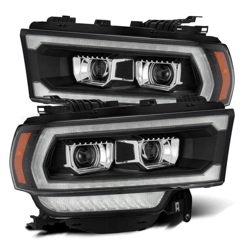 AlphaRex 880547 19-21 Ram 2500 PRO-Series Projector Headlights Plank Style Black w/Activation Light