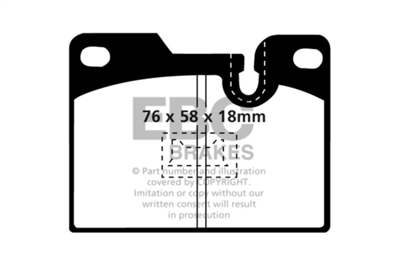 EBC 79-88 Porsche 924 2.0 Turbo Yellowstuff Rear Brake Pads DP4346R