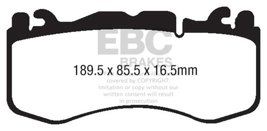 EBC 12+ Aston Martin Vantage 4.7 Yellowstuff Front Brake Pads DP42174R