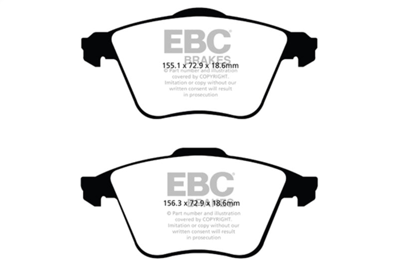 EBC 07-13 Mazda 3 2.3 Turbo Ultimax2 Front Brake Pads UD9152
