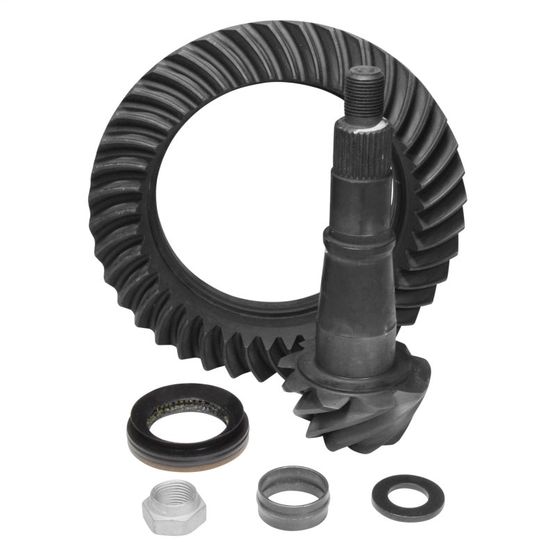 Yukon Gear & Axle YG C9.25R-444R-14 Reverse Ring & Pinion with 4:44 Gear Ratio for Dodge RAM 9.25in - with Solid Front