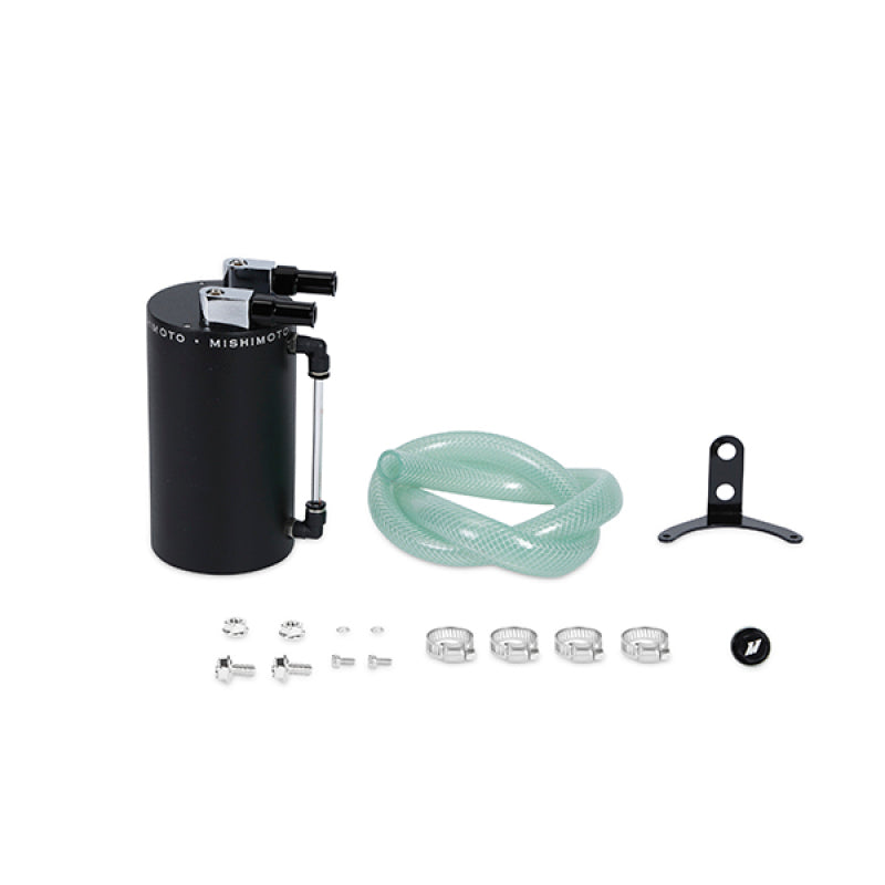 Mishimoto Large Aluminum Oil Catch Can - Wrinkle Black - #MMOCC-LAWBK