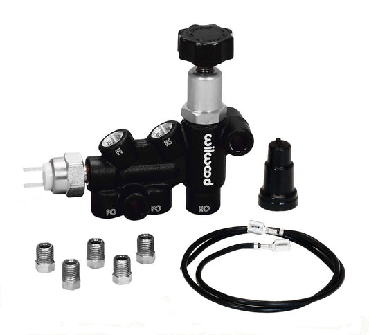 Wilwood Proportioning Valve - Knob Adjust 3/8-24 IF Combo w/ switch - #260-11179