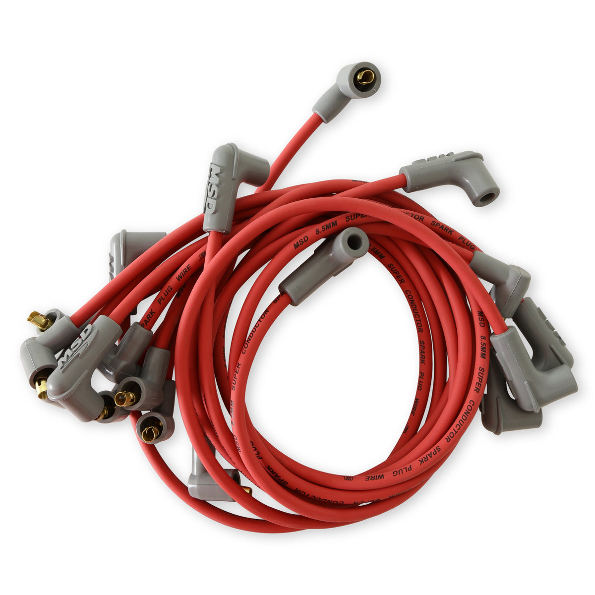 MSD 31599 Super Conductor Spark Plug Wire Set, Small Block for Chevy, Socket Dist. Cap
