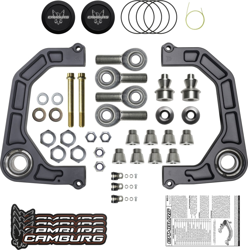 Camburg Engineering CAM-310184-GRY KINETIK Uniball UCA Gray for 2003-2023 Toyota Tacoma / 4Runner / FJ Cruiser