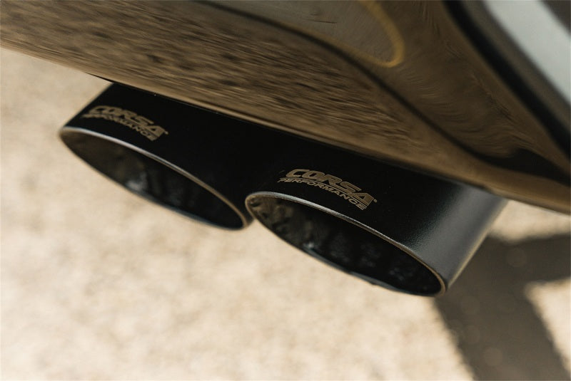Corsa 2022-2026 Chevrolet Silverado 1500 Cat-Back Dual Rear Exit with Twin 4in Black Tips
