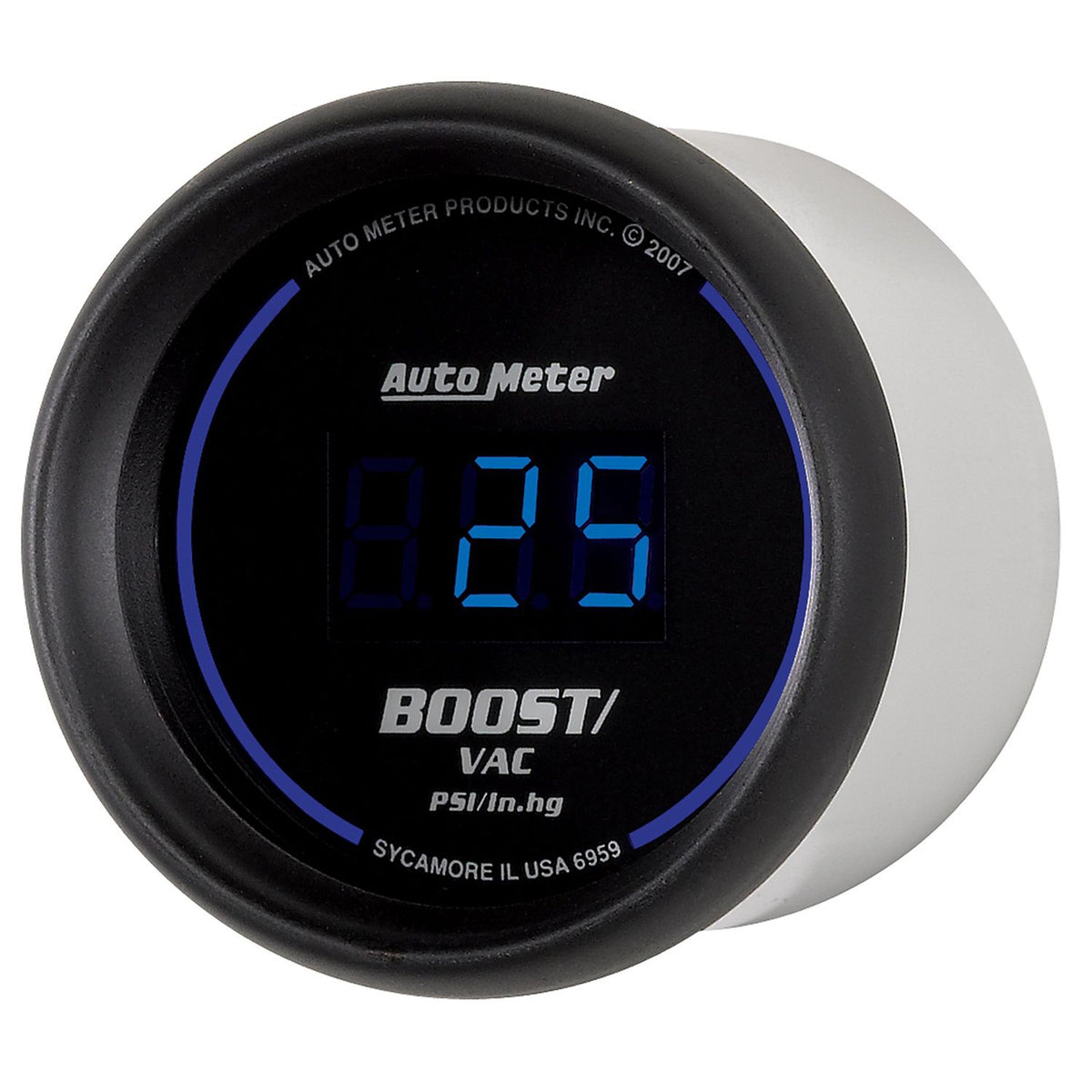 AutoMeter 6959 Cobalt Digital 52.4mm Black Vacuum/Boost Gauge