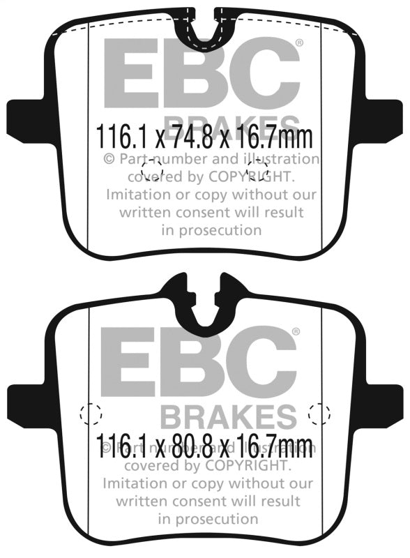 EBC 2018+ BMW M5 4.4TT (F90) Yellowstuff Rear Brake Pads DP42320R