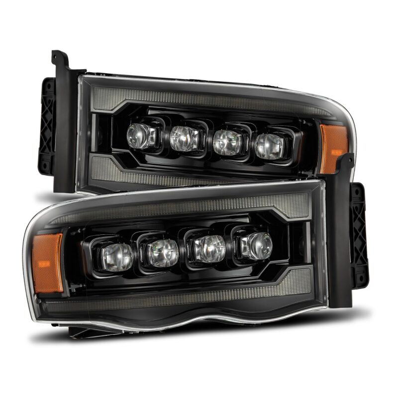 AlphaRex 880566 02-05 Dodge Ram 1500 NOVA LED Projector Headlights Alpha Black w/Activation Light/Sequential Signal