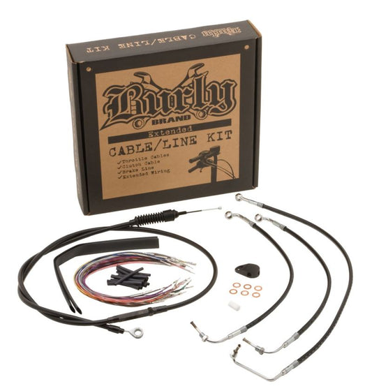 Burly Brand B30-1294 Control Kit 13 in Bagger Bar Black for 2000-2006 Harley-Davidson Touring