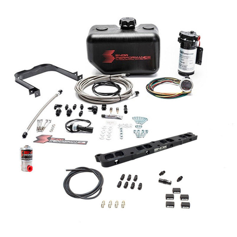 Snow Performance SNO-2136-BRD-T for Ford 2.0L/2.3L Stage 2.5 Cooler Port Water Inj Kit (SS Line 4AN Fittings w/o Tank)