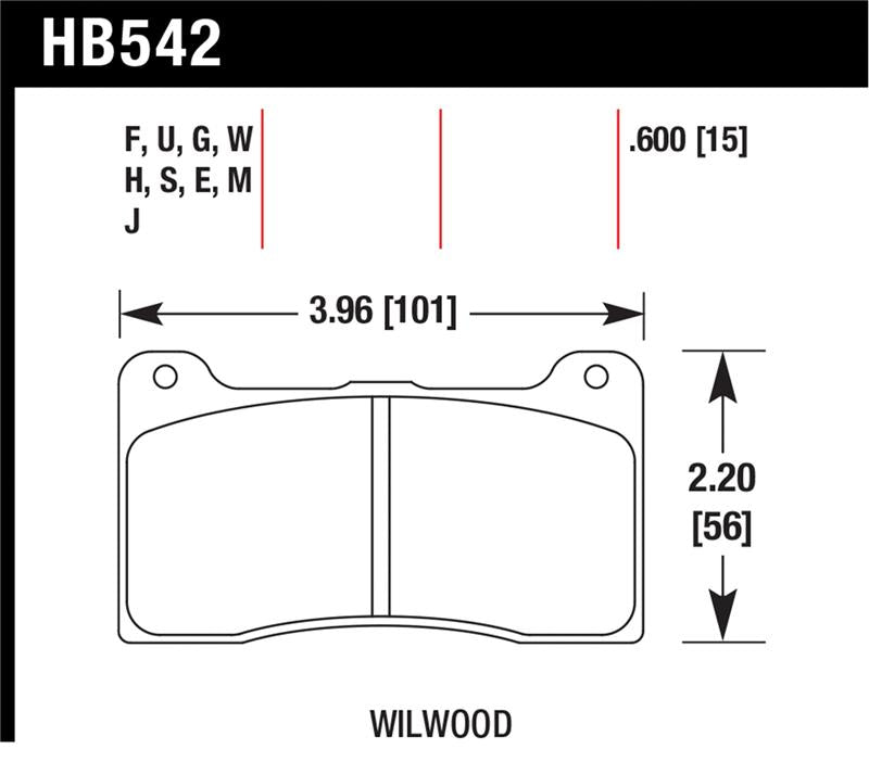 Hawk Performance HB542C.600 HPX Motorsport Brake Pads