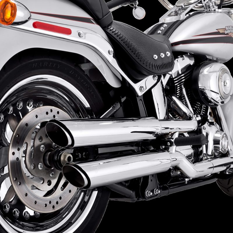 Vance & Hines 16343 Twin Slash PCX Slip-Ons Chrome for 2010-2017 Harley-Davidson Softail