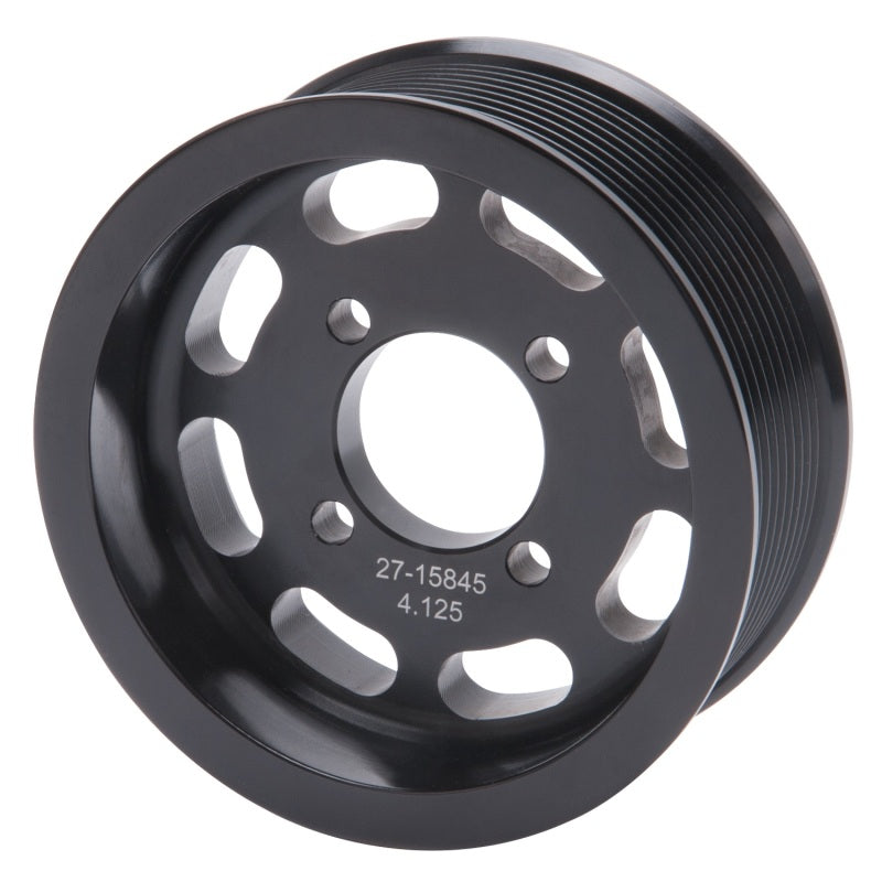 Edelbrock 15845 Pulley Supercharger Enforcer 10 Rib 4.125 in Black