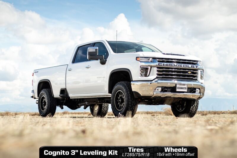 Cognito Motorsports 510-P0931 3-Inch Elite Leveling Kit with King 2.5 Reservoir Shocks for 2020-2025 Chevrolet Silverado / GMC Sierra 2500 HD / 3500 HD