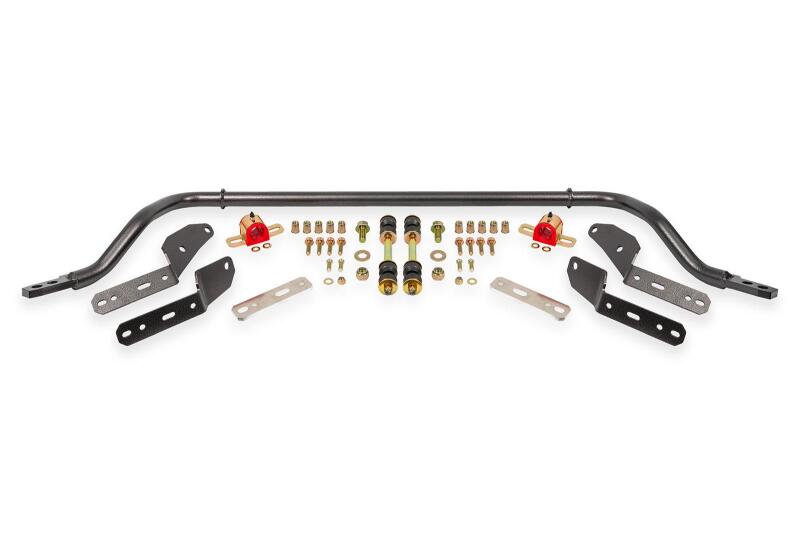 BMR 1964-1967 GM A-Body 1.25in Hollow 2-Hole Adjustable Front Sway Bar Kit - Black Hammertone