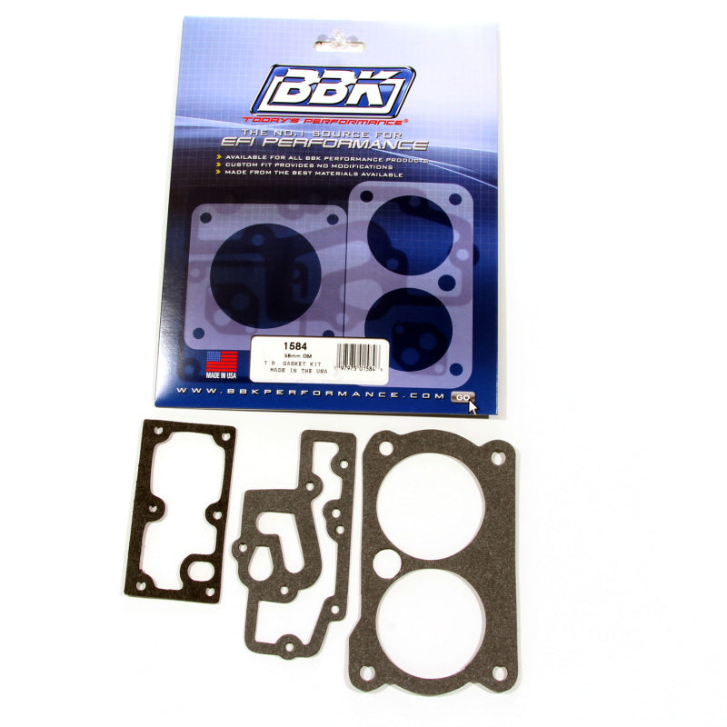 BBK Performance 1584 Throttle Body Gasket Kit for 1985-1992 Chevrolet Camaro / Corvette, Pontiac Firebird (5.0L / 5.7L TPI)