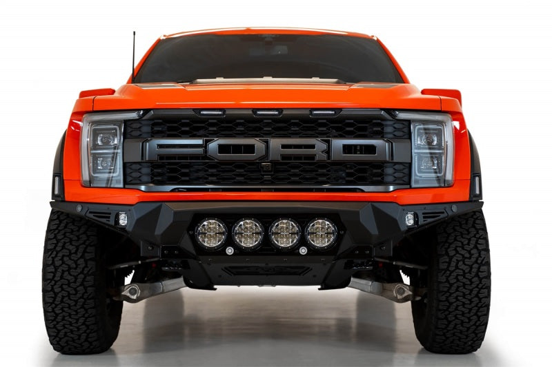 Addictive Desert Designs for 2021+ Ford Raptor Bomber Front Bumper w/ 4 Rigid 360 6in Light Mounts
