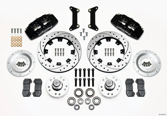 Wilwood Dynapro 6 Front Hub Kit 12.19in Drilled 79-87 GM G Body - #140-12837-D