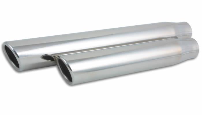 Vibrant 3.5in Round SS Truck/SUV Exh Tip (Single wall Angle Cut Rolled Edge)