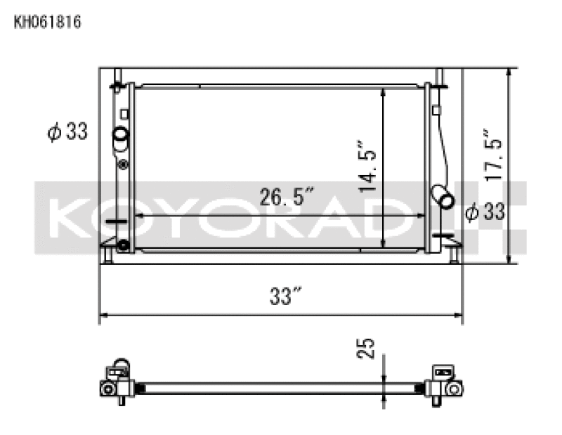 Koyo KH061816 for 04-09 Mazda Mazda3/Speed3 2.0/2.3L I4 NA/Turbo (MT) Radiator