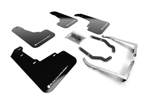 Rally Armor UR Mud Flaps - 2018-2023 Subaru Crosstrek - Black/White Logo - #MF46-LTUR-BLK/WH