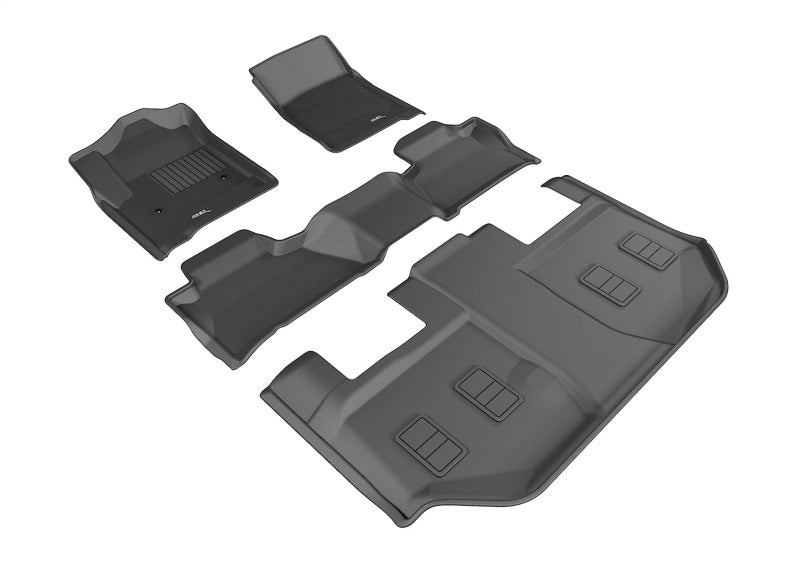 3D MAXpider Kagu Front & Rear Floor Mats for 2007-2013 Chevrolet Silverado 1500 (EXTENDED Cab)