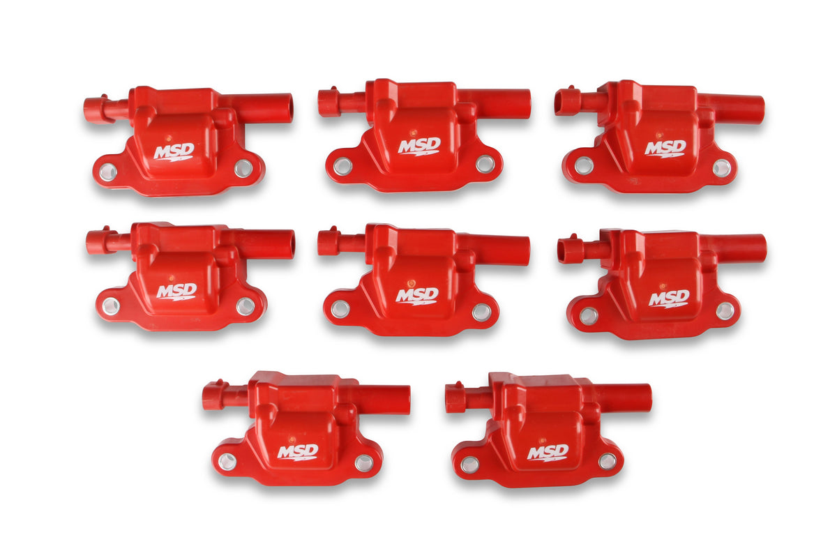 MSD 82658 Coil - Blaster Series - LS2/LS3/LS4/LS7/LS9 Engines - Red - 8-Pack