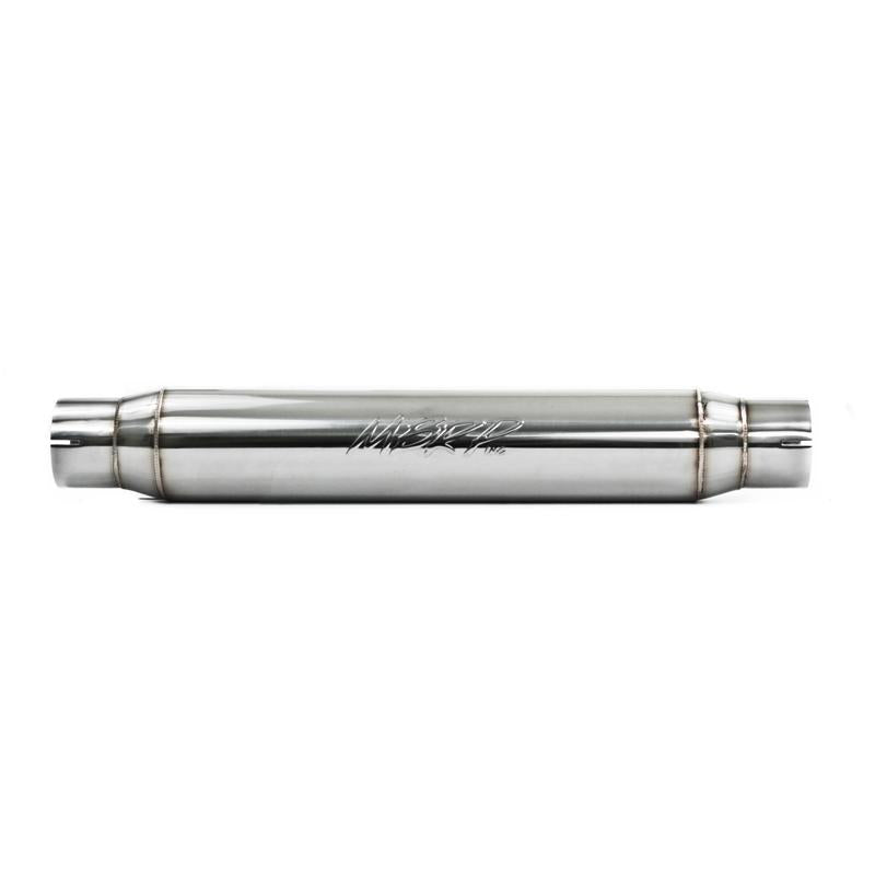 MBRP R1017 3in Inlet/Outlet 22in Body 26in Overall Length T304 Stainless Steel Resonator