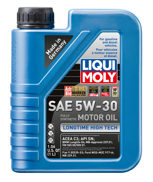 LIQUI MOLY 1L Longtime High Tech Motor Oil SAE 5W-30 (2038) - Pack of 6