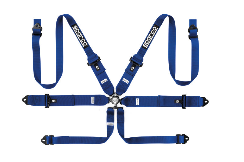 Sparco BELT 6 PNT 3 to 2in HANS STEEL - Blue
