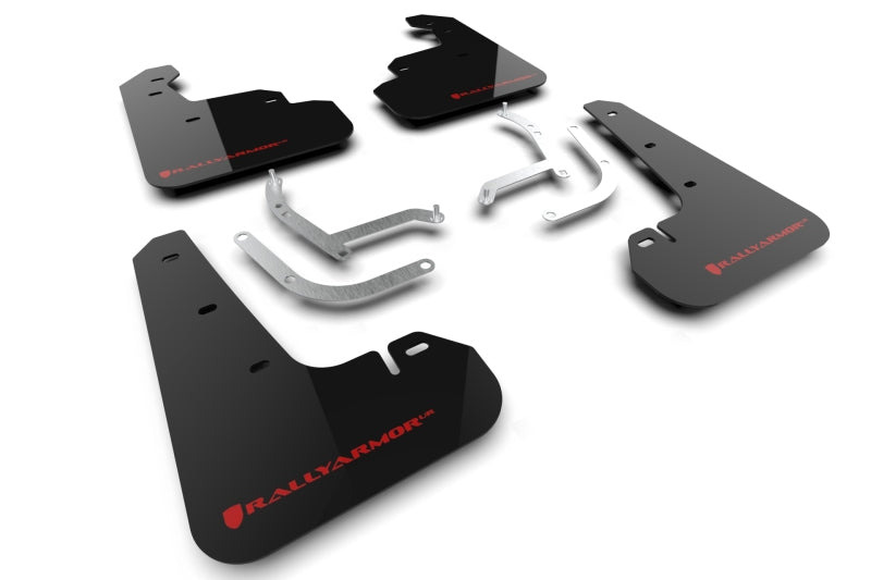 Rally Armor UR Mud Flaps - 2024-2026 Subaru Impreza - Black/Red Logo - #MF105-UR-BLK-RD